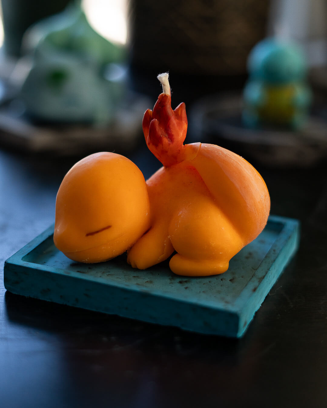 charmander candle sculpture